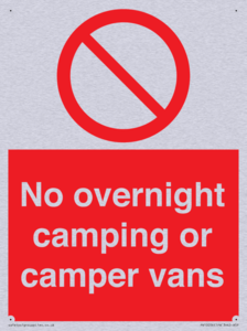 No overnight camping or camper vans
